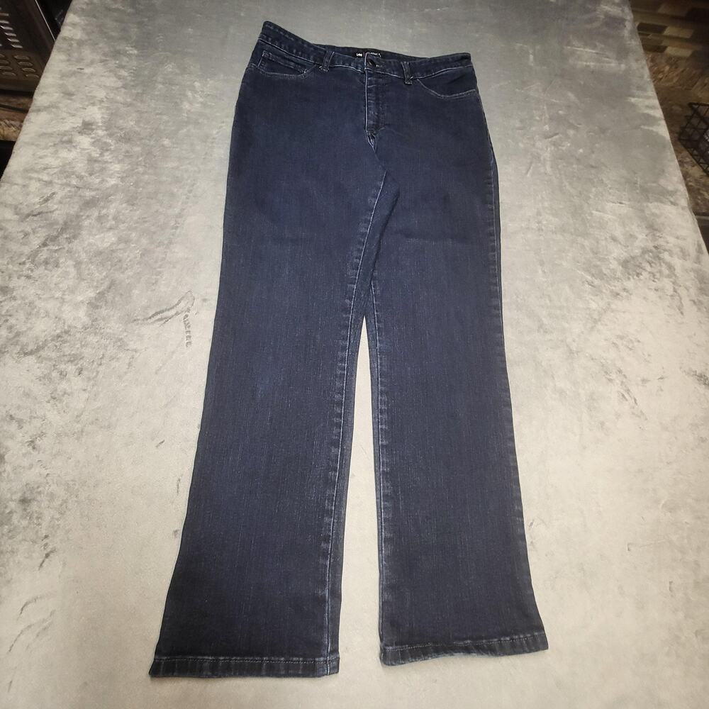 Lee Jeans Womens 14 Short Blue Straight Leg Classic Fit Stretch Denim